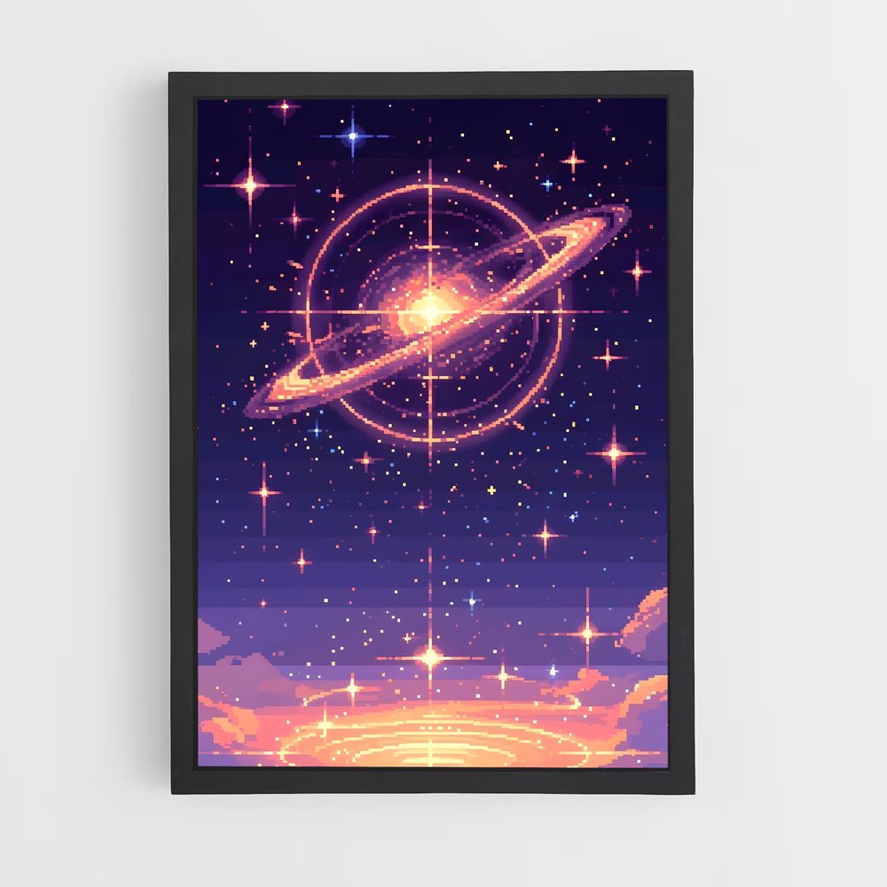 Poster Éblouissant d'Art Spatial Numérique (vue 2)